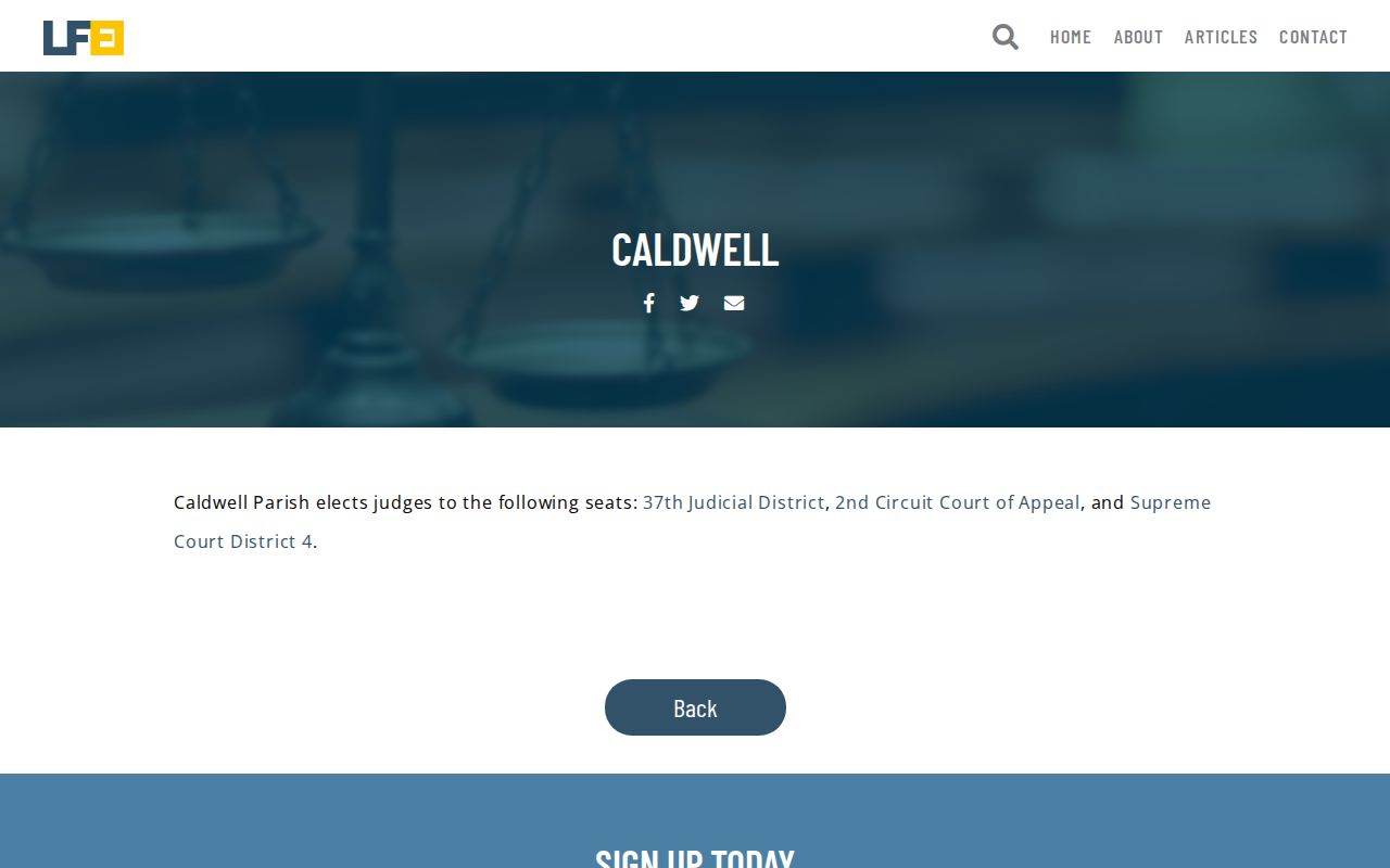 Caldwell Parish criminal history court jurisdiction map